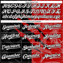 Загрузить изображение в средство просмотра галереи, Custom Graffiti Pattern White Black-Red 3D Scratch Authentic Baseball Jersey