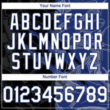 Загрузить изображение в средство просмотра галереи, Custom Graffiti Pattern White Black-Royal 3D Scratch Authentic Baseball Jersey