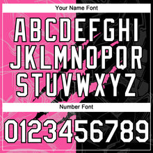 Загрузить изображение в средство просмотра галереи, Custom Graffiti Pattern White Black-Pink 3D Scratch Authentic Baseball Jersey