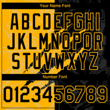 Загрузить изображение в средство просмотра галереи, Custom Graffiti Pattern Black-Gold 3D Scratch Authentic Baseball Jersey