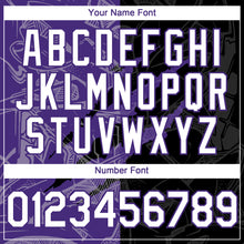 Загрузить изображение в средство просмотра галереи, Custom Graffiti Pattern White Black-Purple 3D Scratch Authentic Baseball Jersey