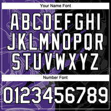 Загрузить изображение в средство просмотра галереи, Custom Graffiti Pattern White Black-Purple 3D Scratch Authentic Baseball Jersey