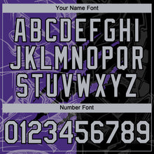 Загрузить изображение в средство просмотра галереи, Custom Graffiti Pattern Gray Black-Purple 3D Scratch Authentic Baseball Jersey