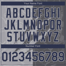 Загрузить изображение в средство просмотра галереи, Custom Graffiti Pattern Navy Steel Gray-Gray 3D Scratch Authentic Baseball Jersey