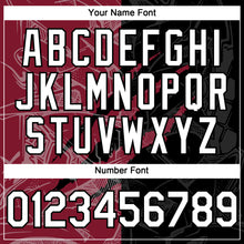 Загрузить изображение в средство просмотра галереи, Custom Graffiti Pattern White Black-Crimson 3D Scratch Authentic Baseball Jersey