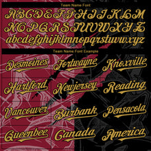 Загрузить изображение в средство просмотра галереи, Custom Graffiti Pattern Old Gold Black-Crimson 3D Scratch Authentic Baseball Jersey