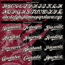 Загрузить изображение в средство просмотра галереи, Custom Graffiti Pattern Cream Black-Crimson 3D Scratch Authentic Baseball Jersey