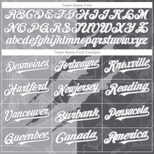 Загрузить изображение в средство просмотра галереи, Custom Graffiti Pattern White Steel Gray-Gray 3D Scratch Authentic Baseball Jersey