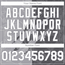 Загрузить изображение в средство просмотра галереи, Custom Graffiti Pattern White Steel Gray-Gray 3D Scratch Authentic Baseball Jersey