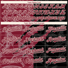 Загрузить изображение в средство просмотра галереи, Custom Graffiti Pattern Crimson Black-Cream 3D Scratch Authentic Baseball Jersey