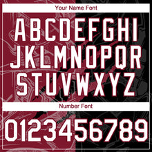 Загрузить изображение в средство просмотра галереи, Custom Graffiti Pattern White Black-Crimson 3D Scratch Authentic Baseball Jersey