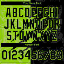 Загрузить изображение в средство просмотра галереи, Custom Graffiti Pattern Black-Neon Green 3D Scratch Authentic Baseball Jersey