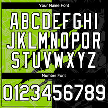 Загрузить изображение в средство просмотра галереи, Custom Graffiti Pattern White Black-Neon Green 3D Scratch Authentic Baseball Jersey