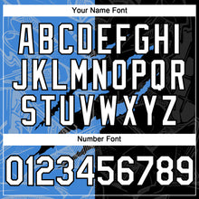 Загрузить изображение в средство просмотра галереи, Custom Graffiti Pattern White Black-Electric Blue 3D Scratch Authentic Baseball Jersey