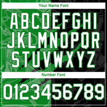 Загрузить изображение в средство просмотра галереи, Custom Graffiti Pattern White Black-Grass Green 3D Scratch Authentic Baseball Jersey