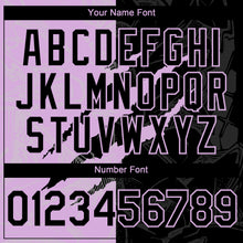 Загрузить изображение в средство просмотра галереи, Custom Graffiti Pattern Black-Light Purple 3D Scratch Authentic Baseball Jersey