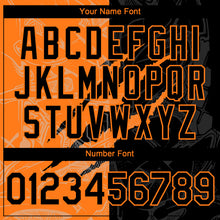Загрузить изображение в средство просмотра галереи, Custom Graffiti Pattern Black-Bay Orange 3D Scratch Authentic Baseball Jersey