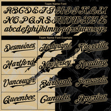 Загрузить изображение в средство просмотра галереи, Custom Graffiti Pattern Black-Vegas Gold 3D Scratch Authentic Baseball Jersey