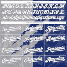 Загрузить изображение в средство просмотра галереи, Custom Graffiti Pattern White Royal-Gray 3D Scratch Authentic Baseball Jersey