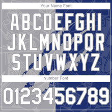 Загрузить изображение в средство просмотра галереи, Custom Graffiti Pattern White Royal-Gray 3D Scratch Authentic Baseball Jersey