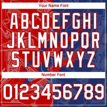 Загрузить изображение в средство просмотра галереи, Custom Graffiti Pattern White Royal-Red 3D Scratch Authentic Baseball Jersey