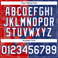 Загрузить изображение в средство просмотра галереи, Custom Graffiti Pattern White Royal-Red 3D Scratch Authentic Baseball Jersey