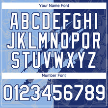 Загрузить изображение в средство просмотра галереи, Custom Graffiti Pattern White Royal-Light Blue 3D Scratch Authentic Baseball Jersey