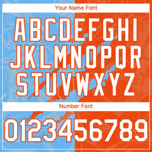 Загрузить изображение в средство просмотра галереи, Custom Graffiti Pattern White Orange-Sky Blue 3D Scratch Authentic Baseball Jersey