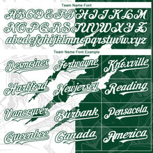 Загрузить изображение в средство просмотра галереи, Custom Graffiti Pattern White-Green 3D Scratch Authentic Baseball Jersey