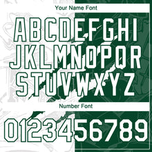 Загрузить изображение в средство просмотра галереи, Custom Graffiti Pattern White-Green 3D Scratch Authentic Baseball Jersey