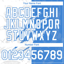 Загрузить изображение в средство просмотра галереи, Custom Graffiti Pattern White-Electric Blue 3D Scratch Authentic Baseball Jersey