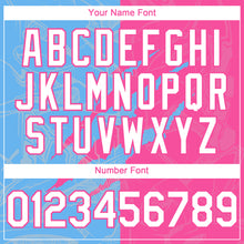 Загрузить изображение в средство просмотра галереи, Custom Graffiti Pattern White Pink-Sky Blue 3D Scratch Authentic Baseball Jersey