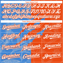 Загрузить изображение в средство просмотра галереи, Custom Graffiti Pattern White Orange-Electric Blue 3D Scratch Authentic Baseball Jersey