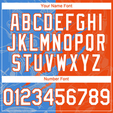 Загрузить изображение в средство просмотра галереи, Custom Graffiti Pattern White Orange-Electric Blue 3D Scratch Authentic Baseball Jersey