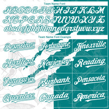 Загрузить изображение в средство просмотра галереи, Custom Graffiti Pattern White-Teal 3D Scratch Authentic Baseball Jersey