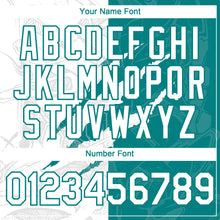 Загрузить изображение в средство просмотра галереи, Custom Graffiti Pattern White-Teal 3D Scratch Authentic Baseball Jersey