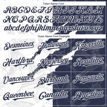 Загрузить изображение в средство просмотра галереи, Custom Graffiti Pattern Navy-White 3D Scratch Authentic Baseball Jersey