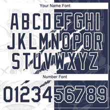 Загрузить изображение в средство просмотра галереи, Custom Graffiti Pattern Navy-White 3D Scratch Authentic Baseball Jersey