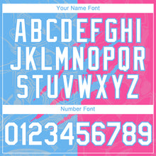 Загрузить изображение в средство просмотра галереи, Custom Graffiti Pattern White Pink-Sky Blue 3D Scratch Authentic Baseball Jersey