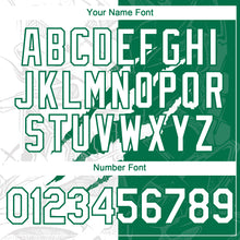 Загрузить изображение в средство просмотра галереи, Custom Graffiti Pattern White-Kelly Green 3D Scratch Authentic Baseball Jersey