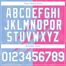 Загрузить изображение в средство просмотра галереи, Custom Graffiti Pattern White Pink-Light Blue 3D Scratch Authentic Baseball Jersey