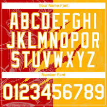 Загрузить изображение в средство просмотра галереи, Custom Graffiti Pattern White Gold-Red 3D Scratch Authentic Baseball Jersey