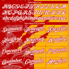 Загрузить изображение в средство просмотра галереи, Custom Graffiti Pattern White Gold-Red 3D Scratch Authentic Baseball Jersey