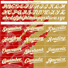 Загрузить изображение в средство просмотра галереи, Custom Graffiti Pattern White Old Gold-Red 3D Scratch Authentic Baseball Jersey