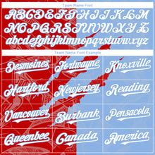 Загрузить изображение в средство просмотра галереи, Custom Graffiti Pattern White Light Blue-Red 3D Scratch Authentic Baseball Jersey