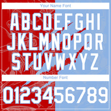 Загрузить изображение в средство просмотра галереи, Custom Graffiti Pattern White Light Blue-Red 3D Scratch Authentic Baseball Jersey