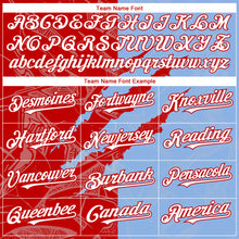 Загрузить изображение в средство просмотра галереи, Custom Graffiti Pattern White Light Blue-Red 3D Scratch Authentic Baseball Jersey