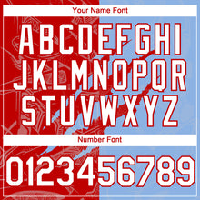 Загрузить изображение в средство просмотра галереи, Custom Graffiti Pattern White Light Blue-Red 3D Scratch Authentic Baseball Jersey