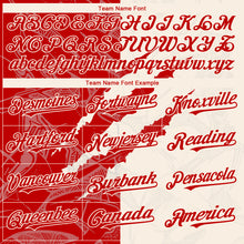 Загрузить изображение в средство просмотра галереи, Custom Graffiti Pattern Red-Cream 3D Scratch Authentic Baseball Jersey