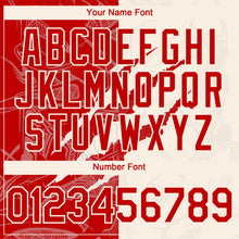 Загрузить изображение в средство просмотра галереи, Custom Graffiti Pattern Red-Cream 3D Scratch Authentic Baseball Jersey